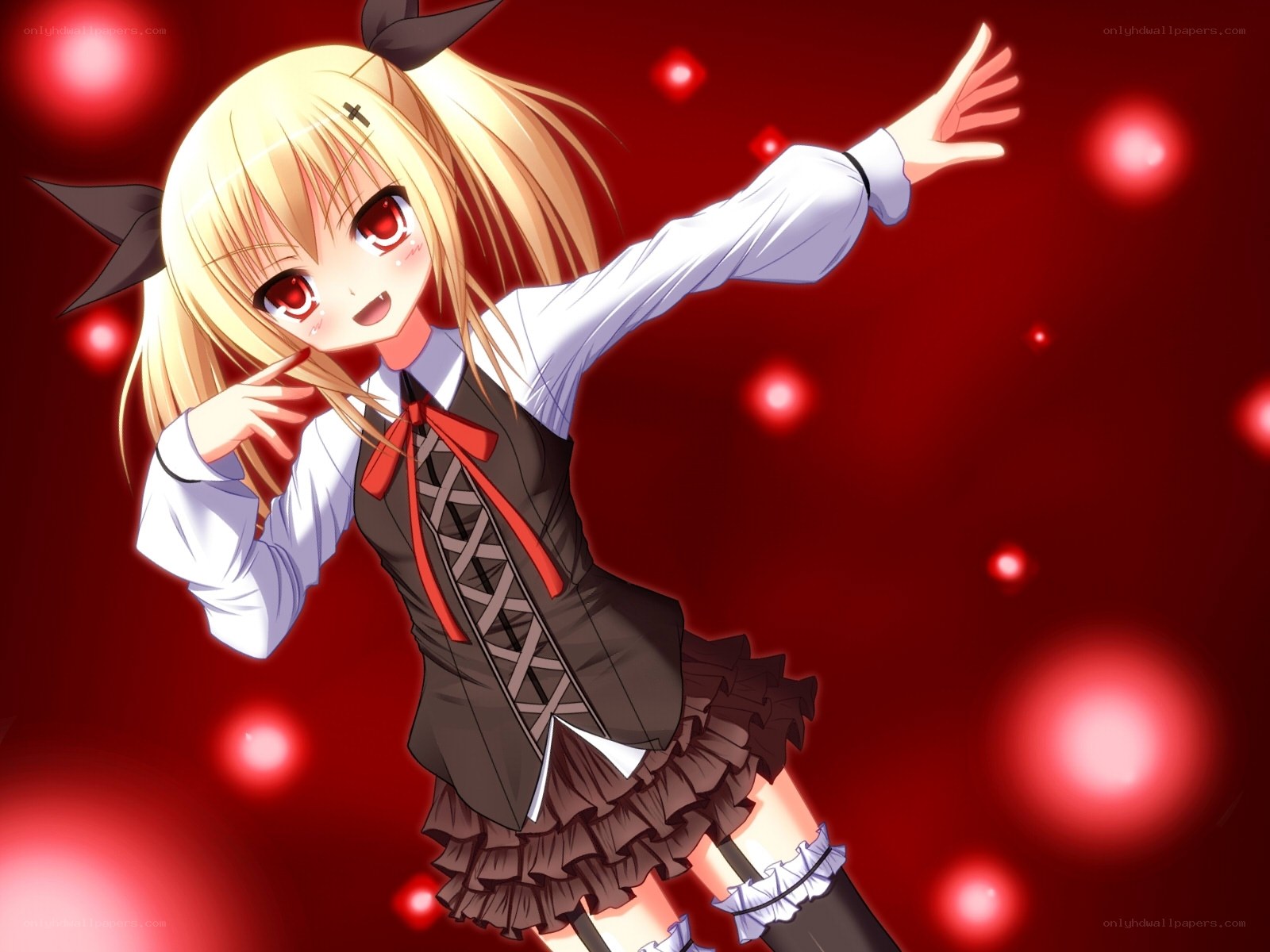 blonde anime girl dancing