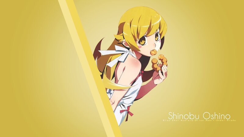 Blonde Anime Girl Eating — Yellow, Playful, Food, Ribbon