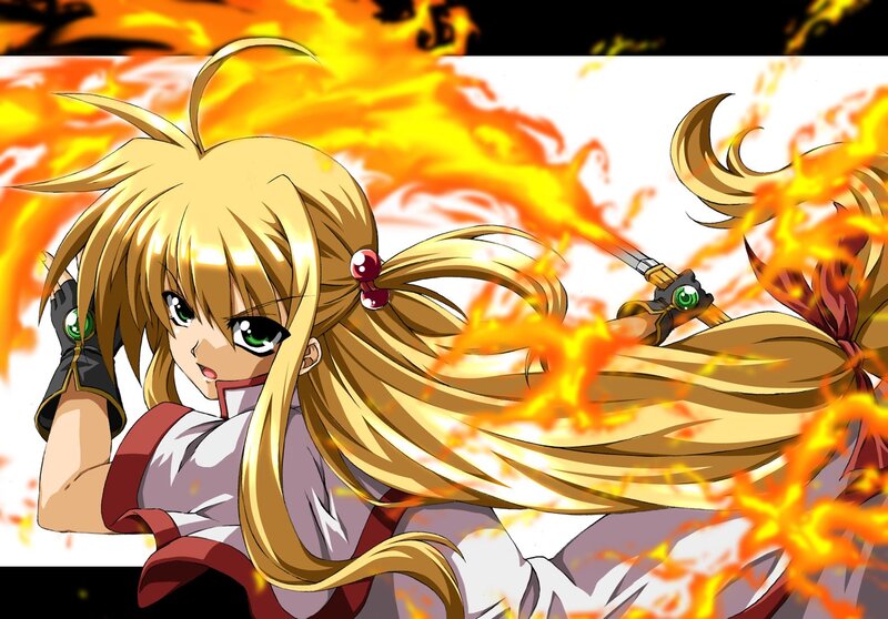 Blonde Anime Girl Fighting
