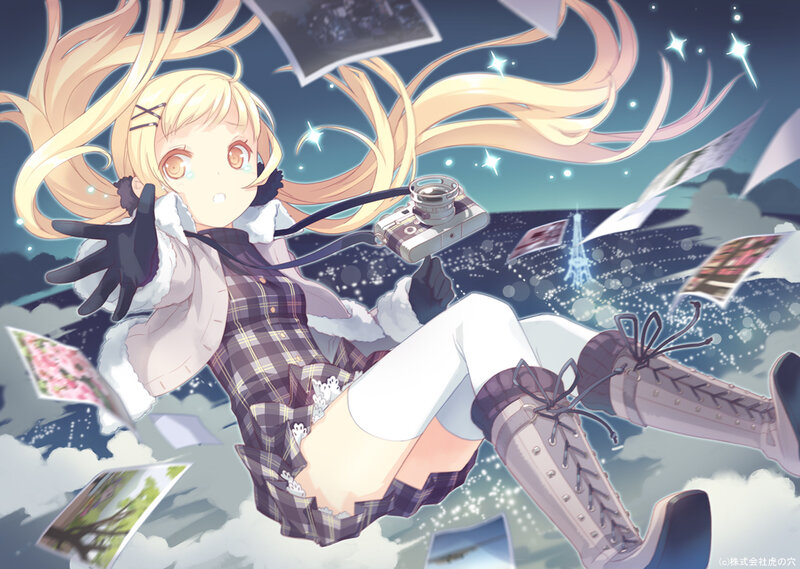 Blonde Anime Girl Floating