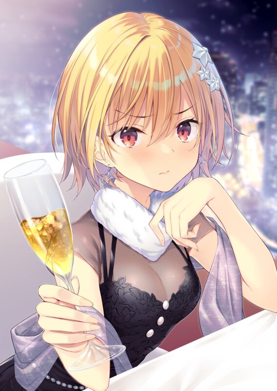 Blonde Anime Girl — Gold, Elegant