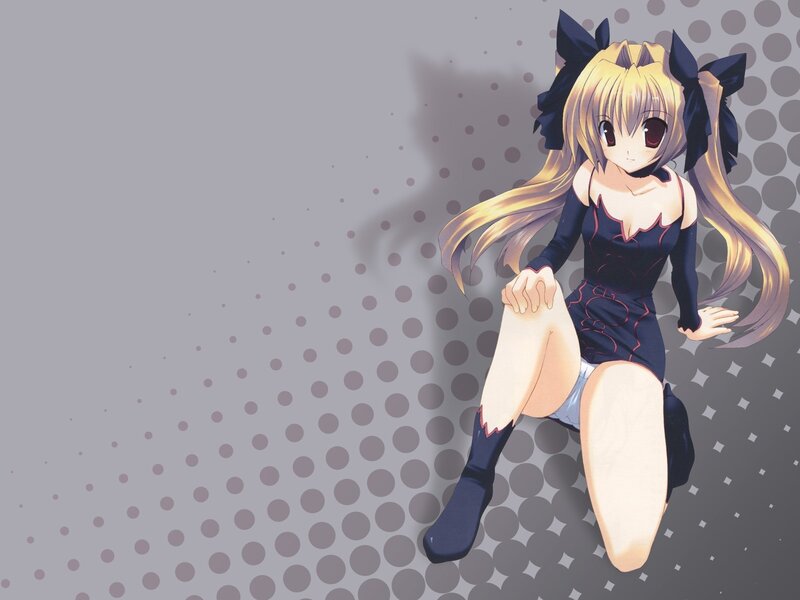 Blonde Anime Girl — Gray, Calm, Long Hair