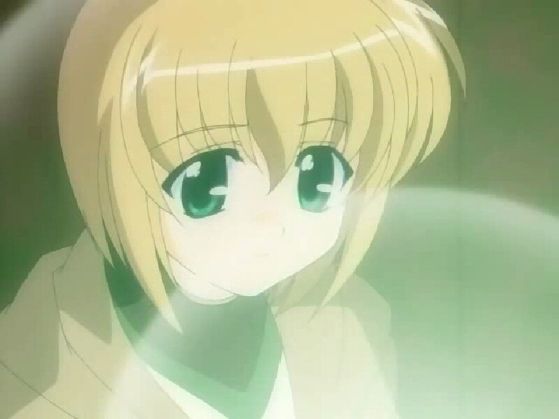 Blonde Anime Girl — Green, Calm, Green Eyes