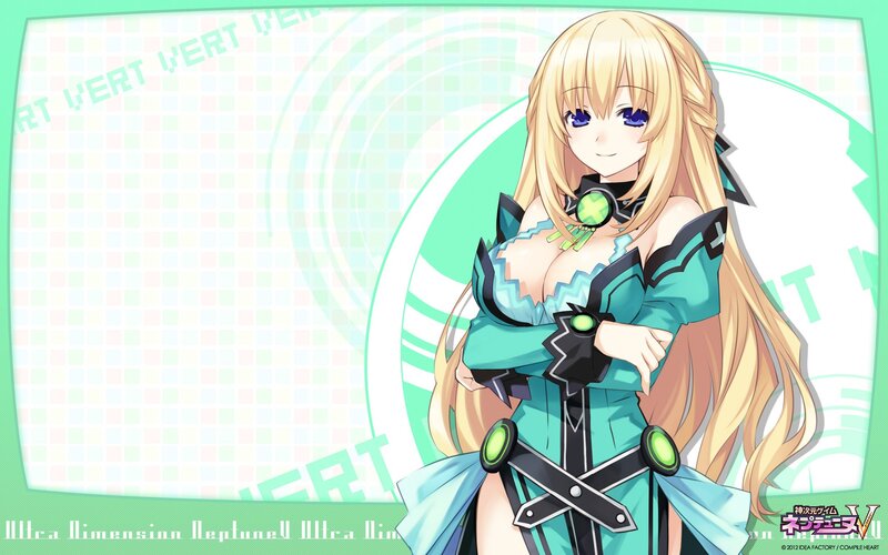 Blonde Anime Girl — Green, Calm, Long Hair