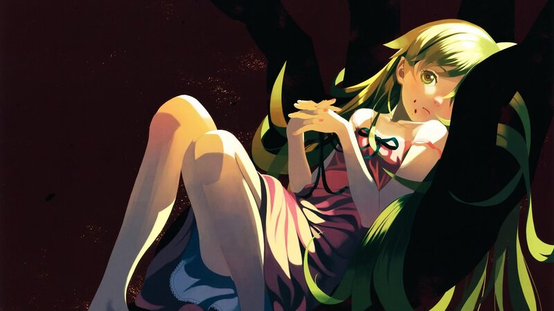 Blonde Anime Girl — Green, Dramatic, Blood