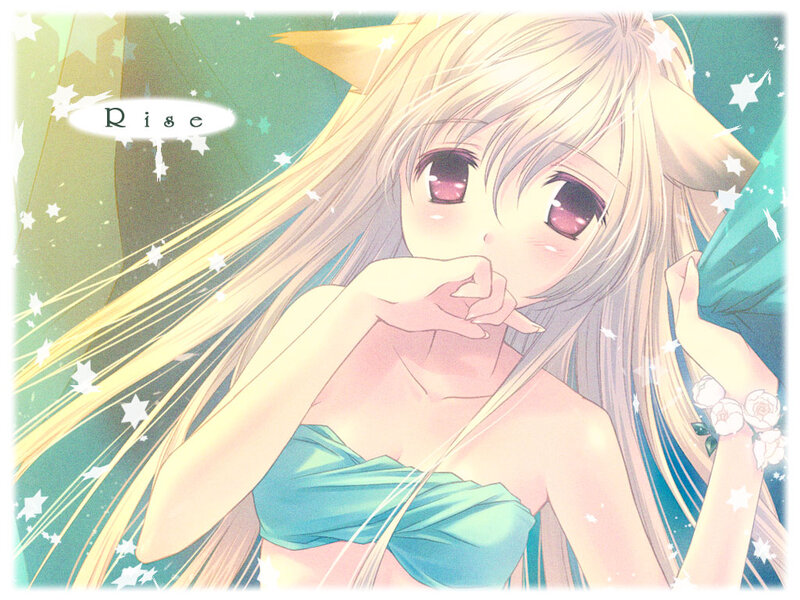 Blonde Anime Girl — Green, Dreamy