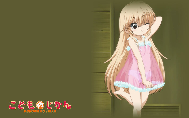 Blonde Anime Girl — Green, Playful, Dress