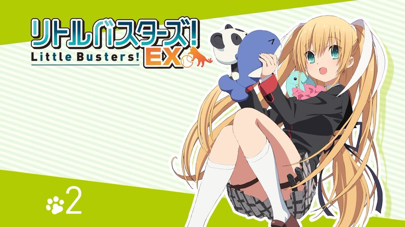 Blonde Anime Girl — Green, Playful, Stuffed Animals
