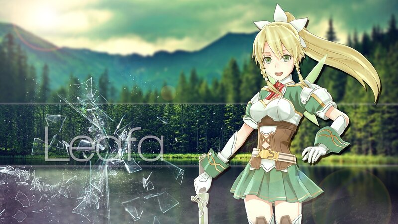 Blonde Anime Girl — Green, Serene, Afternoon, Forest