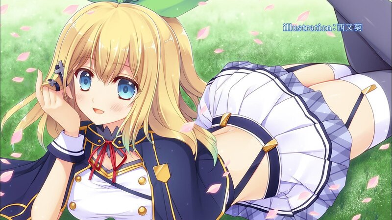 Blonde Anime Girl — Green, Serene, Spring