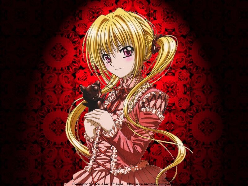 Blonde Anime Girl Holding Cat