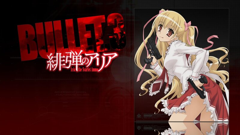 Blonde Anime Girl Holding Guns