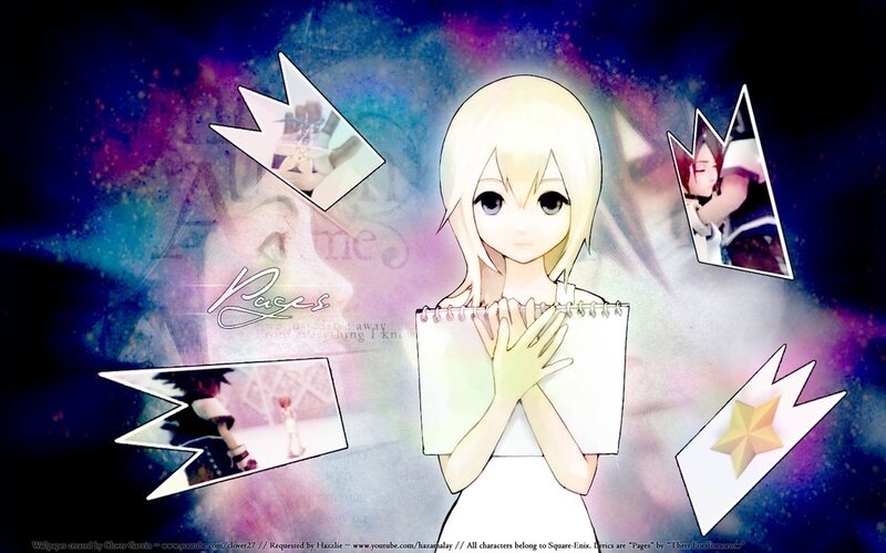 Blonde Anime Girl Holding Notebook
