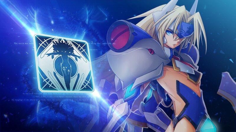Blonde Anime Girl in Armor — Blue, Dramatic