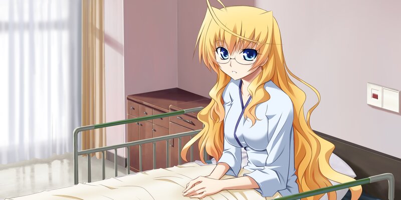 Blonde Anime Girl in Bed — Yellow