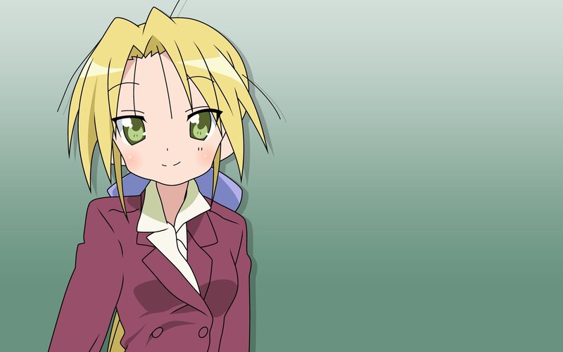 blonde anime girl in blazer