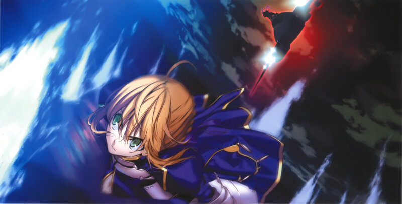 Blonde Anime Girl in Blue — Dramatic