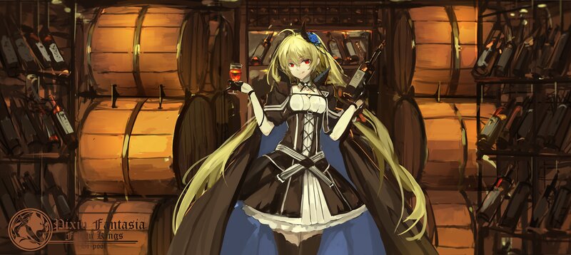 Blonde Anime Girl in Cellar