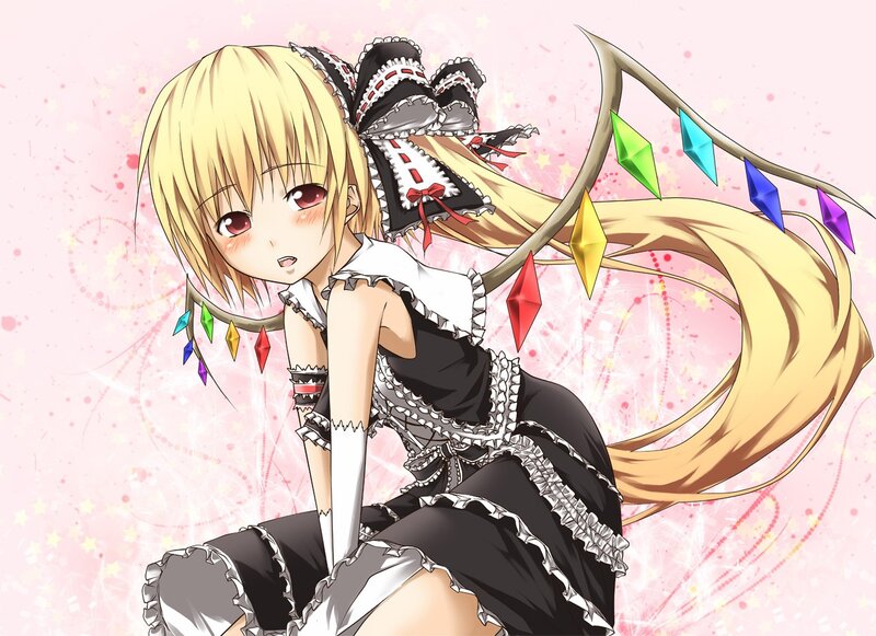 blonde anime girl in maid outfit