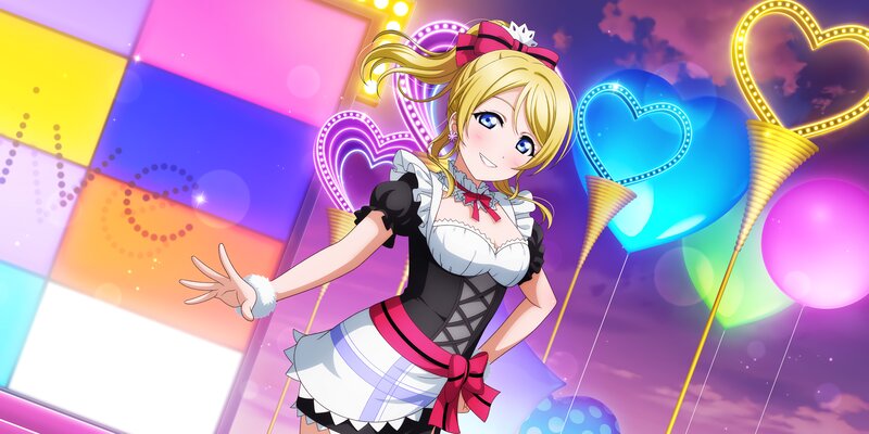 Blonde Anime Girl in Maid Outfit — Pink