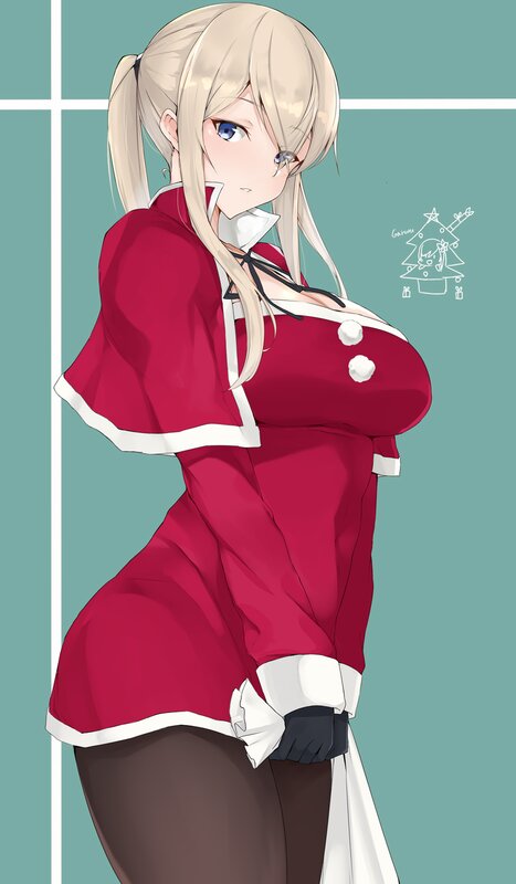 Blonde Anime Girl in Red Dress — Calm