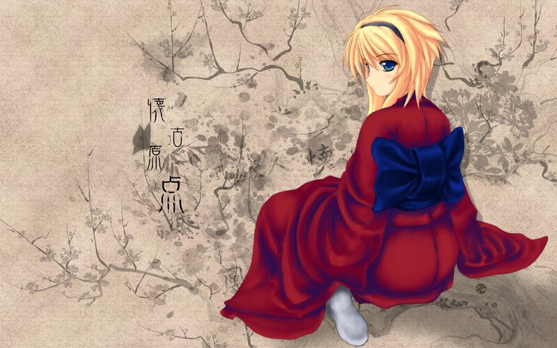 Blonde Anime Girl in Red — Serene