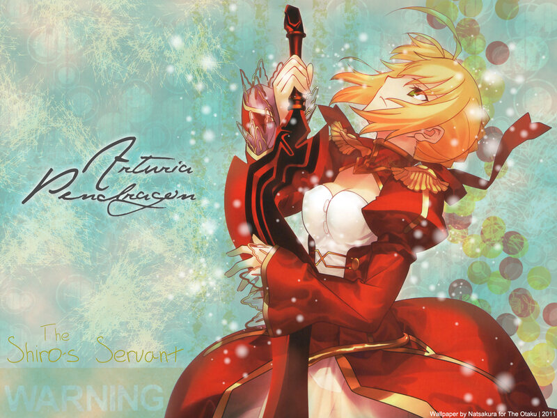Blonde Anime Girl in Red