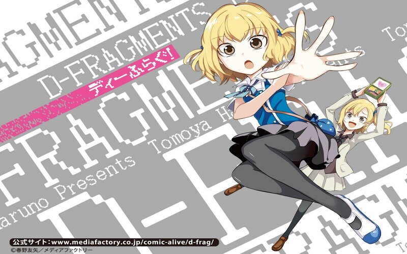 Blonde Anime Girl in School Uniform — Blue