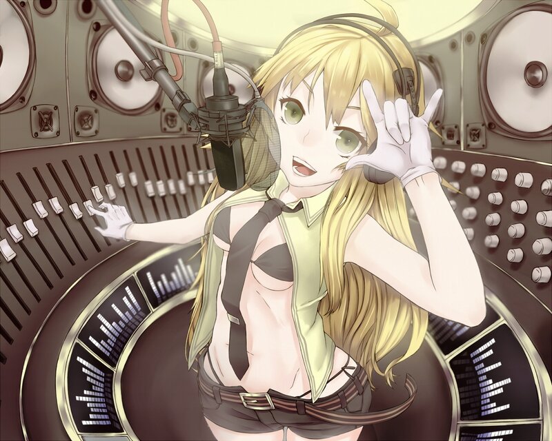 Blonde Anime Girl in Studio