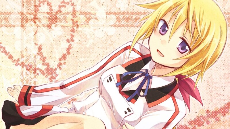blonde anime girl in uniform