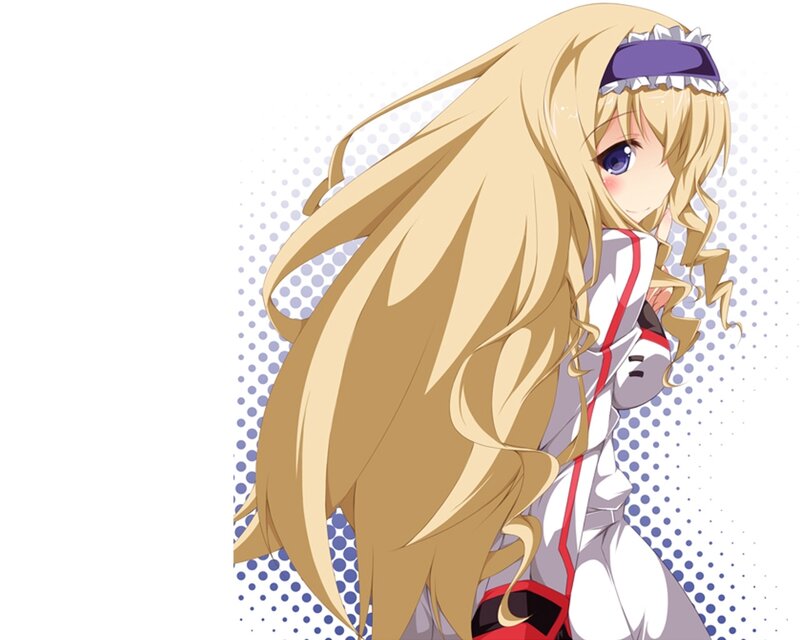 blonde anime girl in uniform