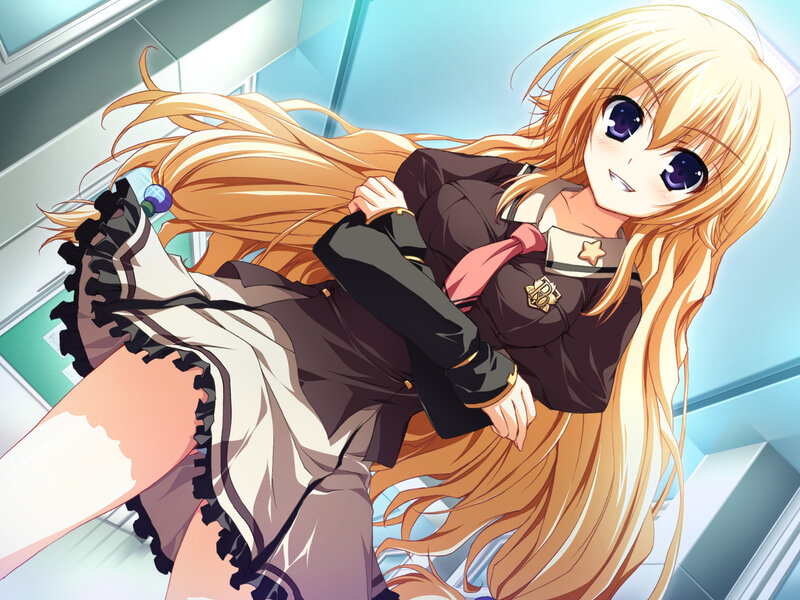 Blonde Anime Girl in Uniform — Blond