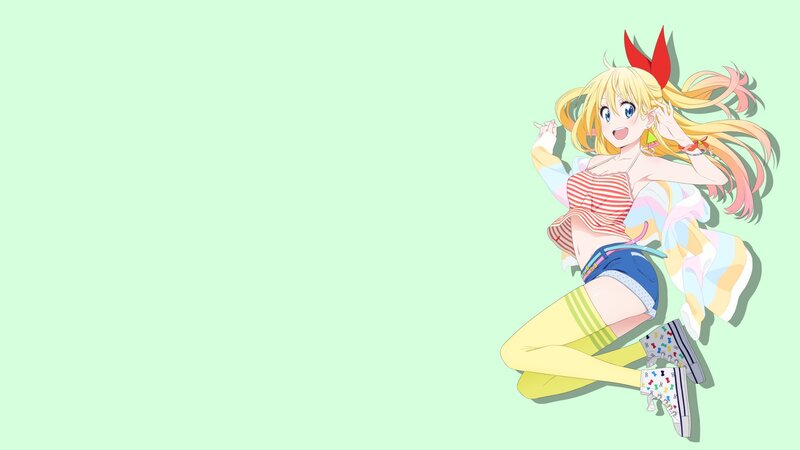 Blonde Anime Girl — Light Green