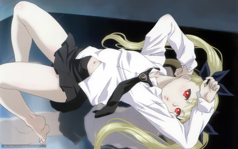 Blonde Anime Girl Lying — White, Dramatic