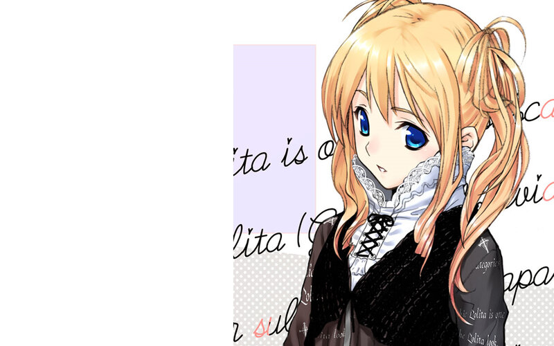 Blonde Anime Girl — Neutral, Blue Eyes