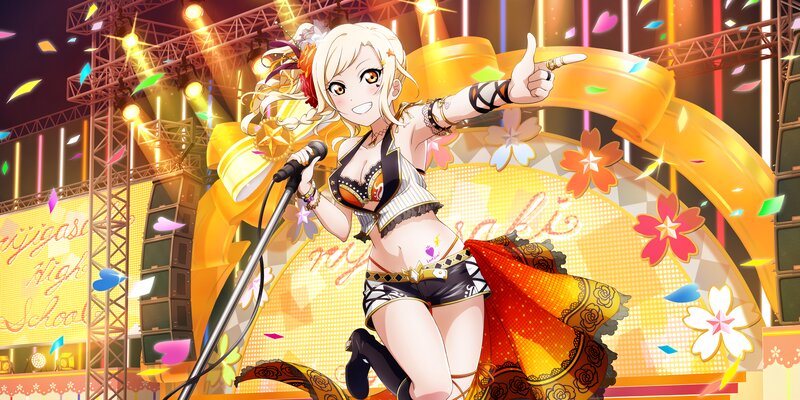 Blonde Anime Girl on Stage