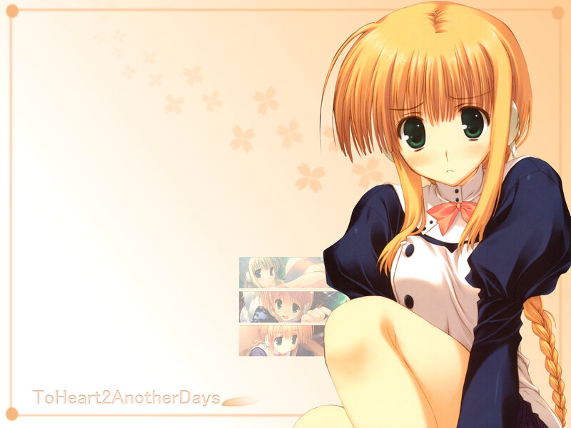 Blonde Anime Girl — Orange, Calm, Spring