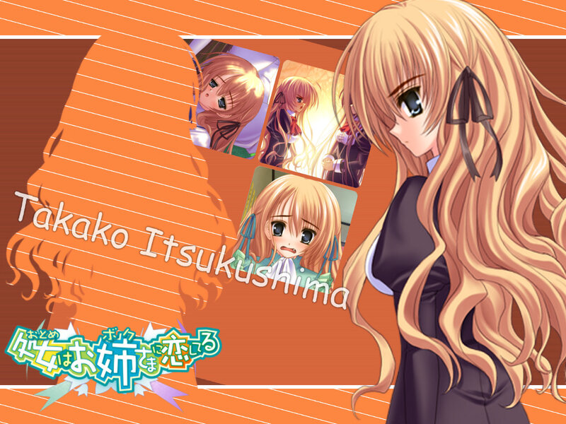 Blonde Anime Girl — Orange, Dramatic, Anime Character