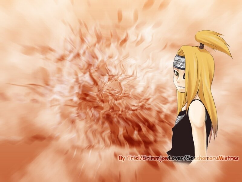 Blonde Anime Girl — Orange, Dramatic, Explosion