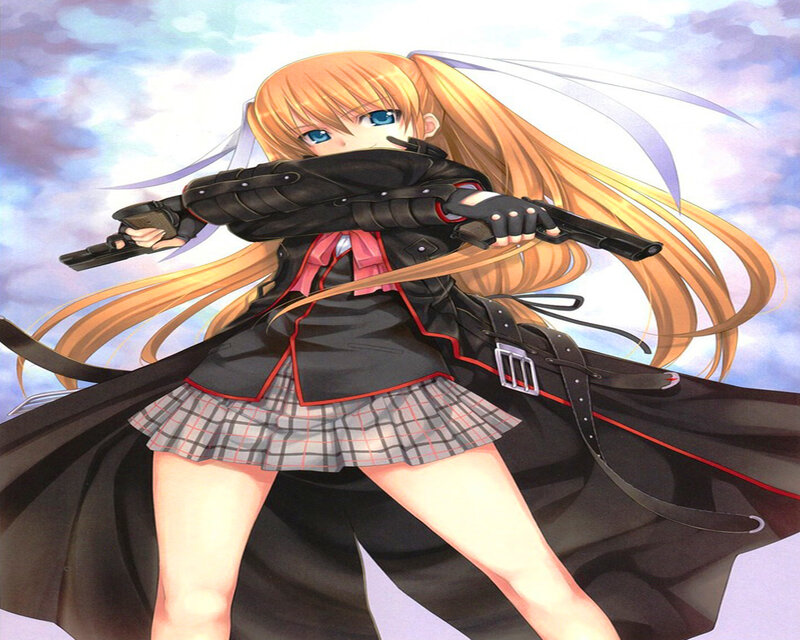 Blonde Anime Girl — Orange, Dramatic