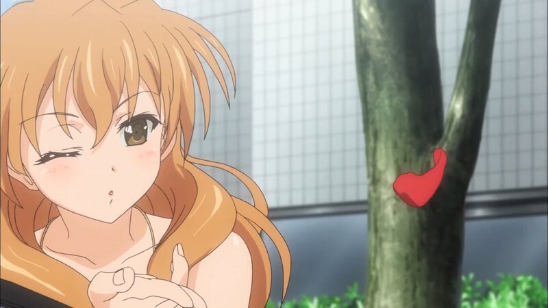 Blonde Anime Girl — Orange, Playful, Tree