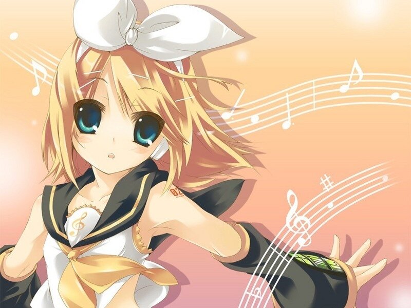 Blonde Anime Girl — Orange