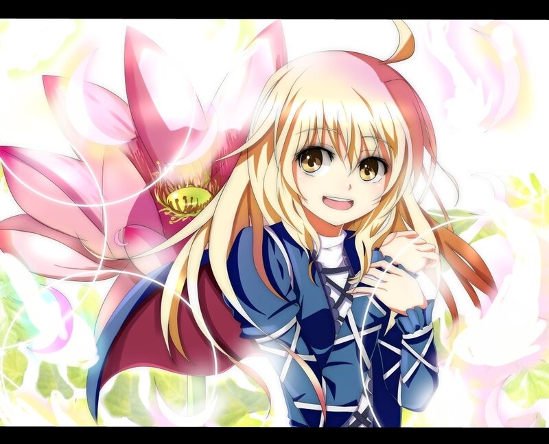Blonde Anime Girl — Pink, Bright