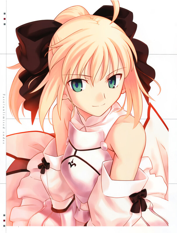 Blonde Anime Girl — Pink, Calm, Green Eyes