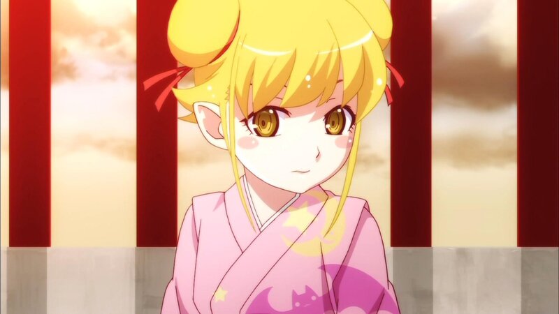 Blonde Anime Girl — Pink, Calm, Sunset, Kimono