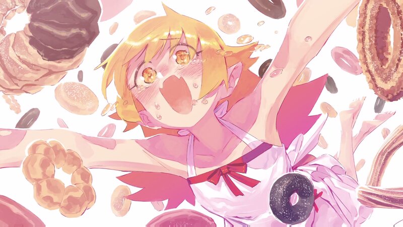 Blonde Anime Girl — Pink, Chaotic
