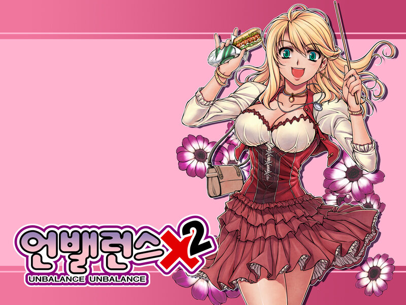 Blonde Anime Girl — Pink, Cheerful, Hot Dog