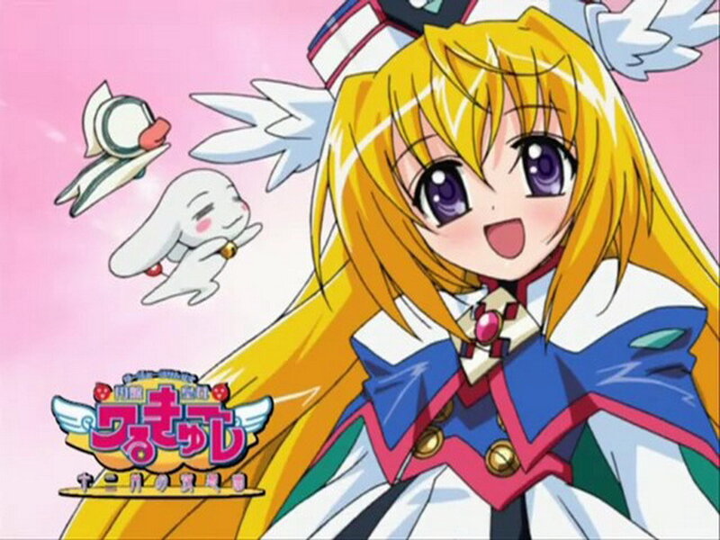 Blonde Anime Girl — Pink, Cheerful