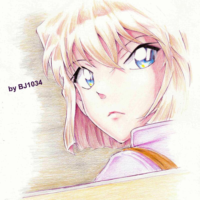Blonde Anime Girl — Pink, Dramatic, Eyes