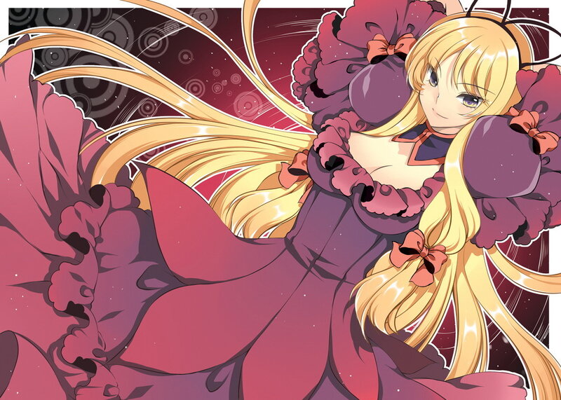 Blonde Anime Girl — Pink, Dramatic, Long Hair